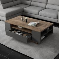 Mesa de centro Kevin Marron y Plomo | Masiva Home