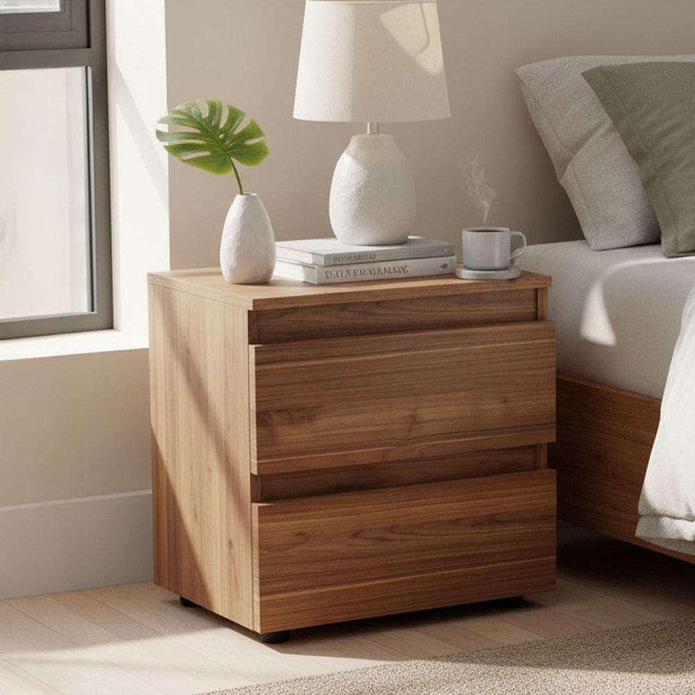 Velador Mesa de Noche Cristina Marron | Masiva Home