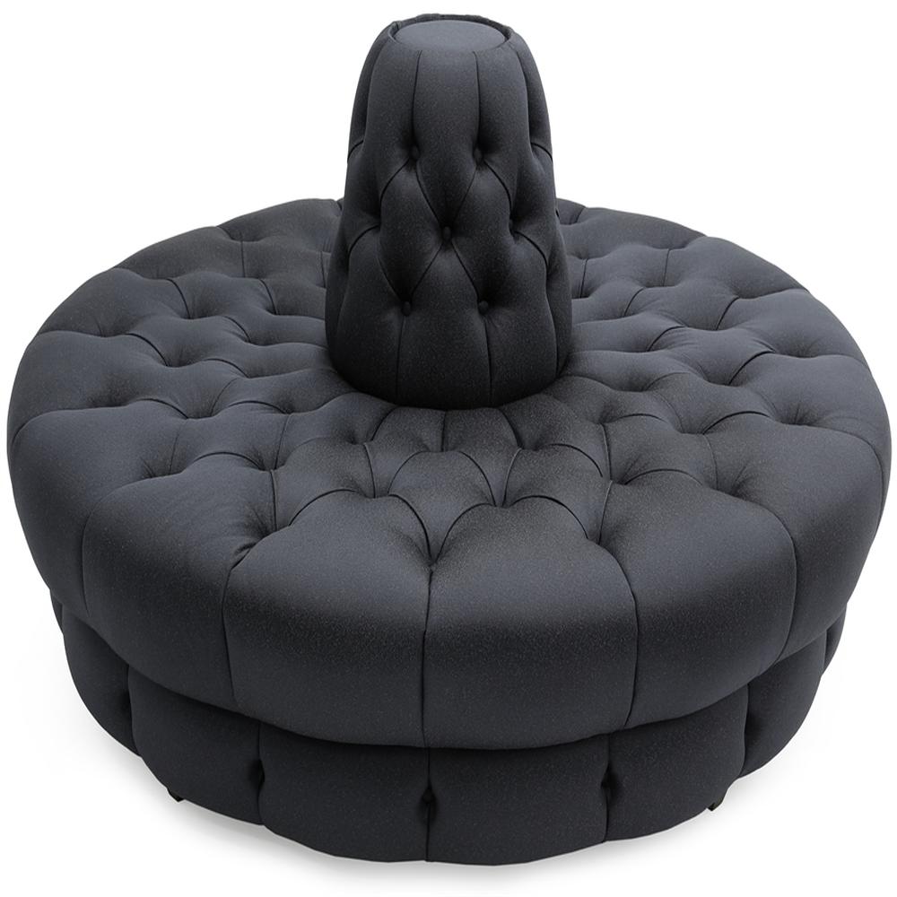 Sofá Miriam Curvo Circular Modular - Negro