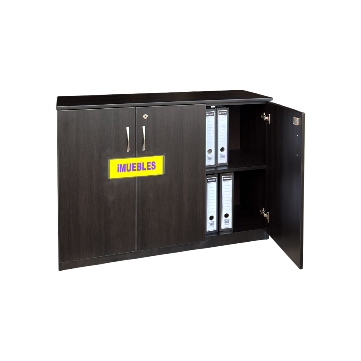 Credenza Mueble de Oficina. 03 Puertas con llave Wengue - TEMEL