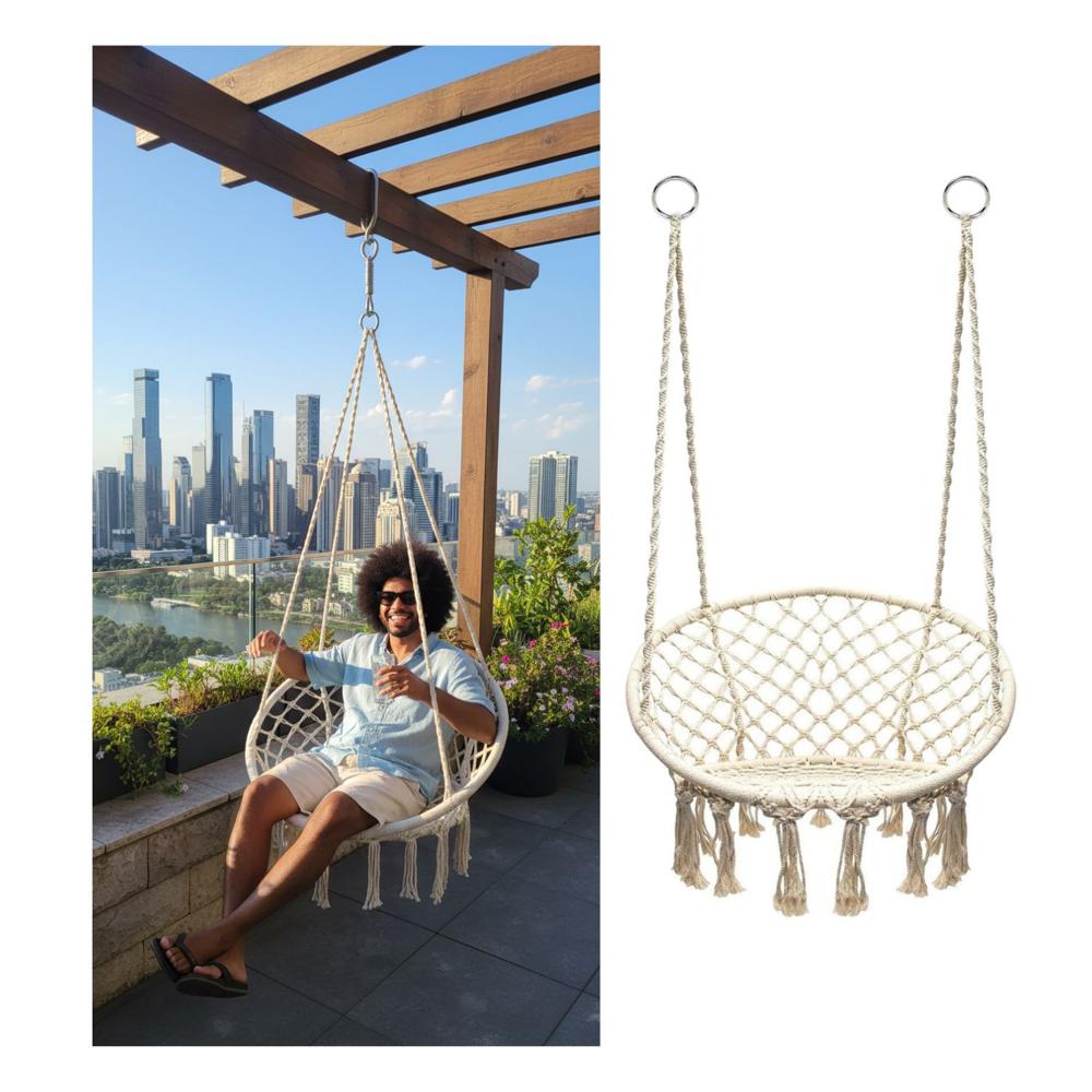 Silla Mecedora Colgante de Ratan C