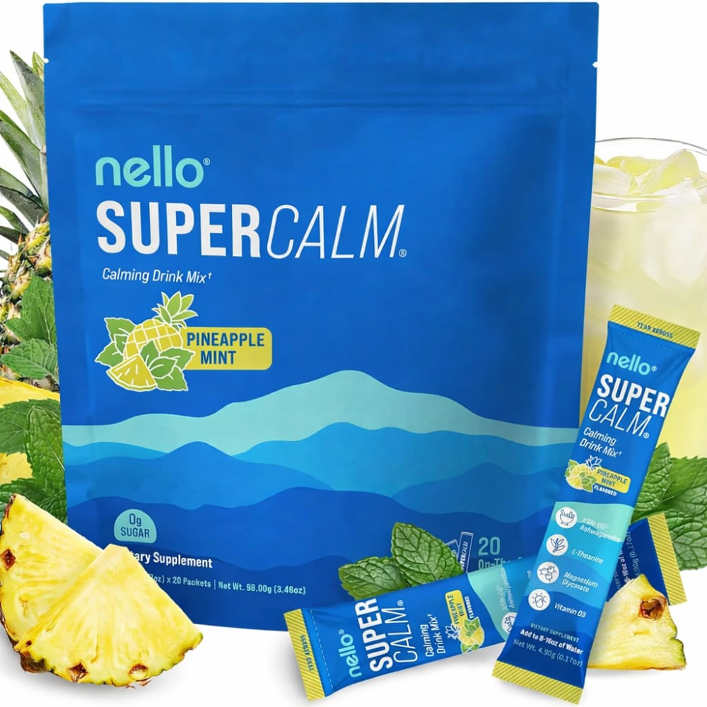 Nello SuperCalm Pineapple Mint  Bebida Calmante con Ashwagandha
