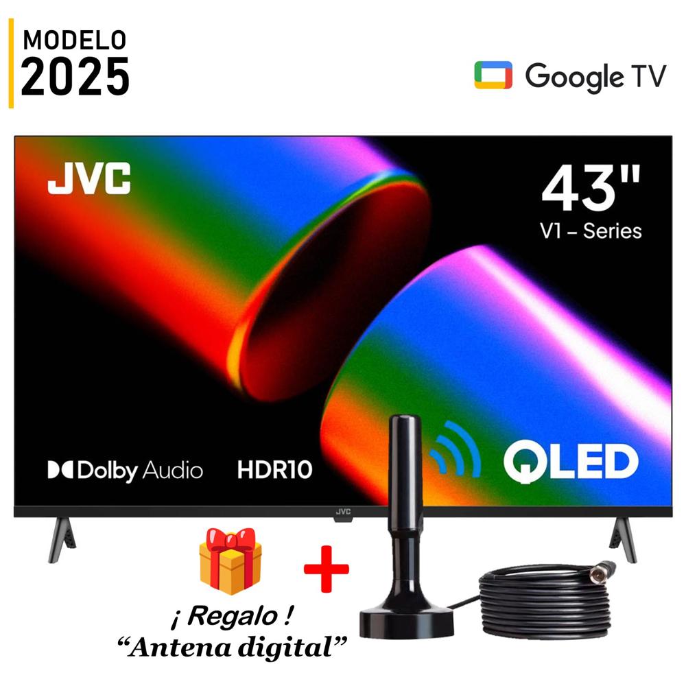 Televisor Jvc 43 Qled Fhd Google Tv Smart Tv - Antena Digital