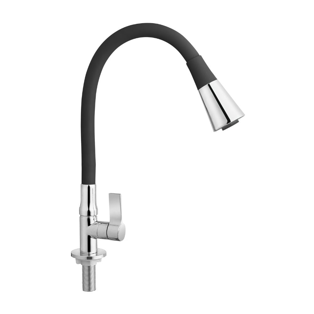 Llave de Lavadero Trebol con Pico Flex Savona al Mueble Negro