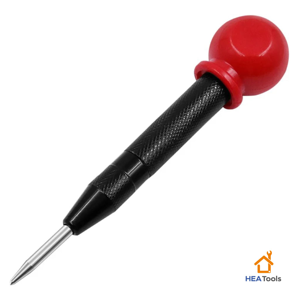 PUNZÓN AUTOMÁTICO 128M NEGRO CON EMPUÑADURA ROJA