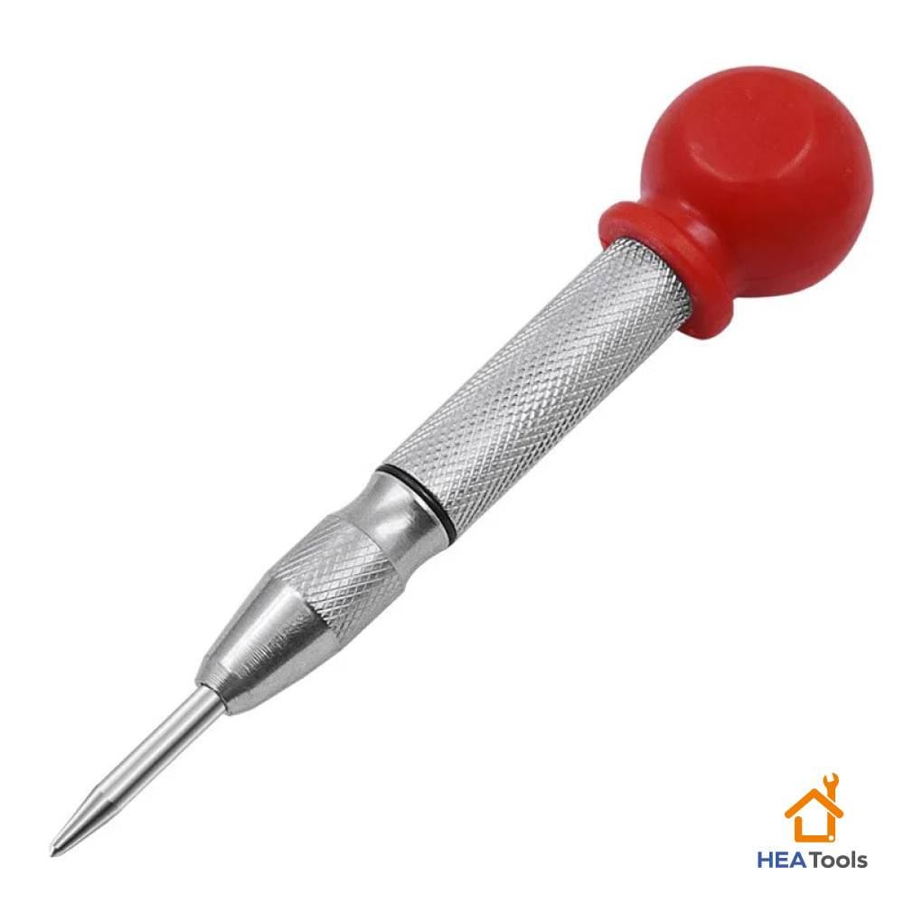 PUNZÓN AUTOMÁTICO 128M PLATA CON EMPUÑADURA ROJA PUNZÓN AUTOMÁTICO 128M PLATA CON EMPUÑADURA ROJA