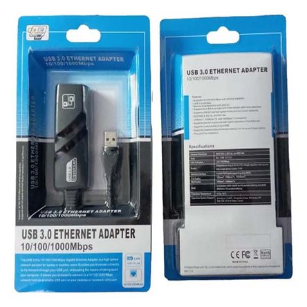 Adaptador USB 3.0 a RJ45 Ethernet Cable Lan Internet