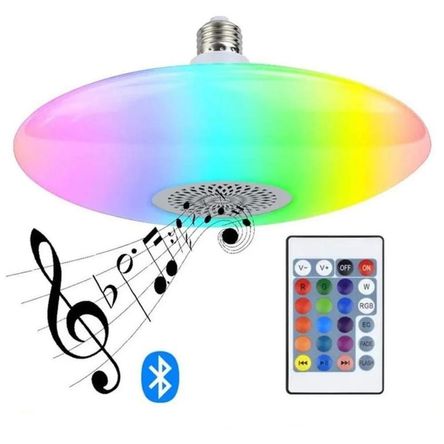 Foco Parlante Luz Led y Rgb Bluetooth 48w Control Foco Parlante Luz Led y Rgb Bluetooth 48w Control