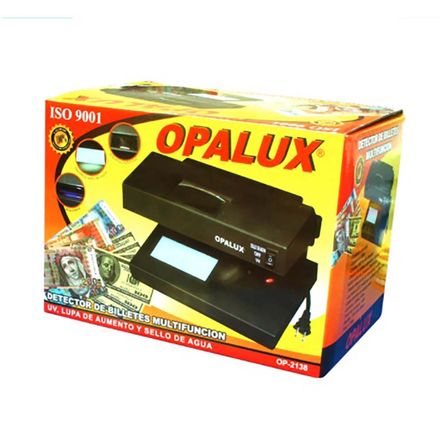 Detector de Billetes Falsos Opalux - Luz UV Marca de Agua Detector de Billetes Falsos Opalux - Luz UV Marca de Agua