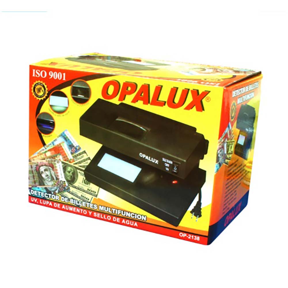 Detector de Billetes Falsos Opalux - Luz UV Marca de Agua