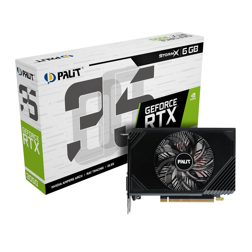 Tarjeta de video PALIT RTX 3050 6GB GDRR6 Negro