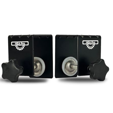 PAR DE PRENSAS DE FIJACIÓN PARA TAPAS DE CAJONES - NEGRO