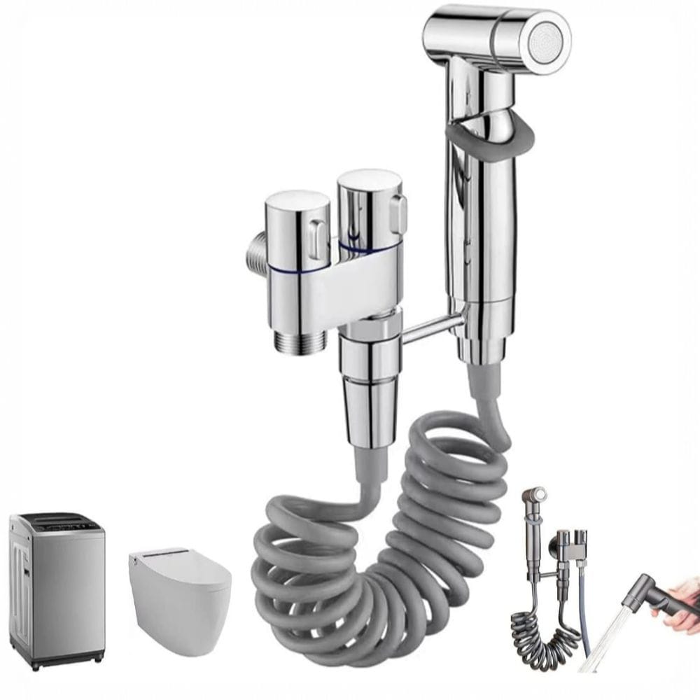 Kit Bidet de Mano Cromado Premium - Doble Salida y Fácil Instalación Kit Bidet de Mano Cromado Premium - Doble Salida y Fácil Instalación