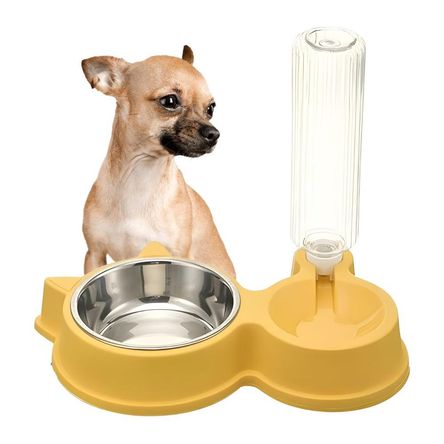 Dispensador AUTOMÁTICO de Botella Talla XL para Mascotas AMARILLO Dispensador AUTOMÁTICO de Botella Talla XL para Mascotas AMARILLO