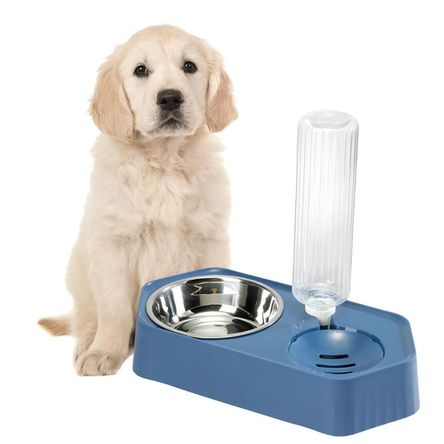 Dispensador AUTOMÁTICO de Botella Talla L para Mascotas AZUL Dispensador AUTOMÁTICO de Botella Talla L para Mascotas AZUL