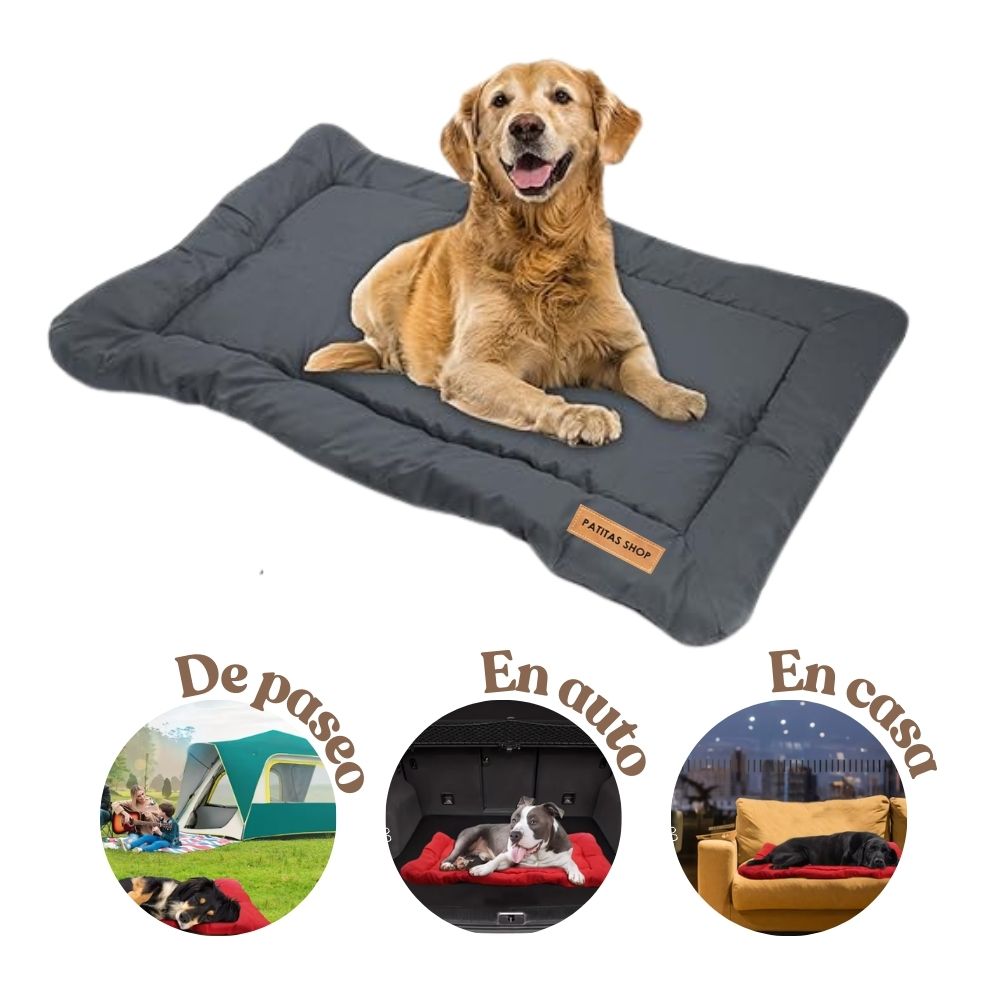 Colchoneta Viajera IMPERMEABLE Patitas SHOP para Mascotas GRIS Colchoneta Viajera IMPERMEABLE Patitas SHOP para Mascotas GRIS