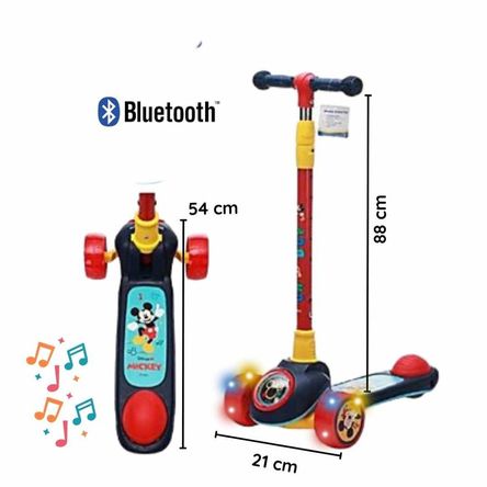 Scooter Ajustable para Niños 5 a 12 Años con Luces LED Música y Bluetooth Scooter Ajustable para Niños 5 a 12 Años con Luces LED Música y Bluetooth