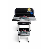 Mesa Escritorio Regulable Infantil Diseño Moto Carrera Silla Regulable Escolar  JNW-1101-25