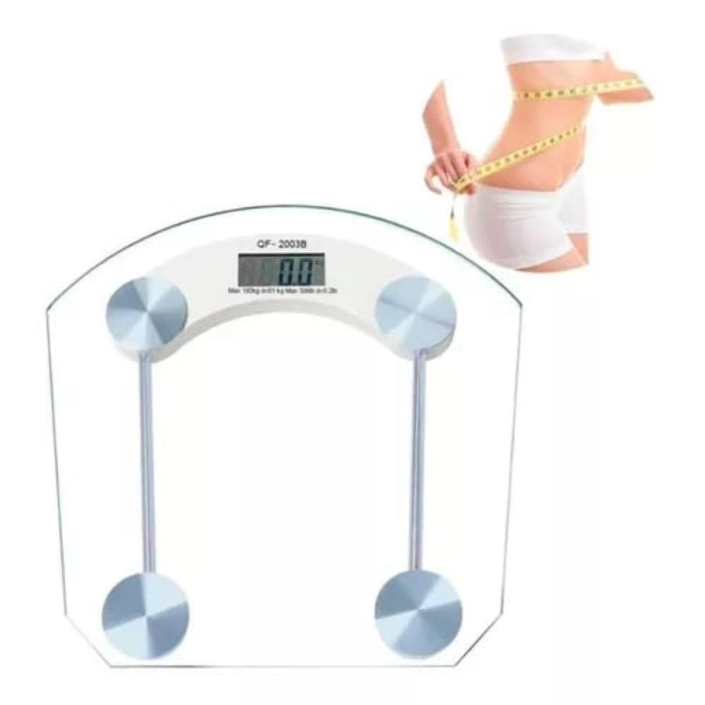Balanza Digital con Visor LCD Peso Máximo 180kg Color trasnparente
