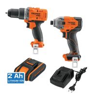 Taladro Percutor + Atornillador de impacto + 1bat 20V Truper 103248-103254-103240-12336
