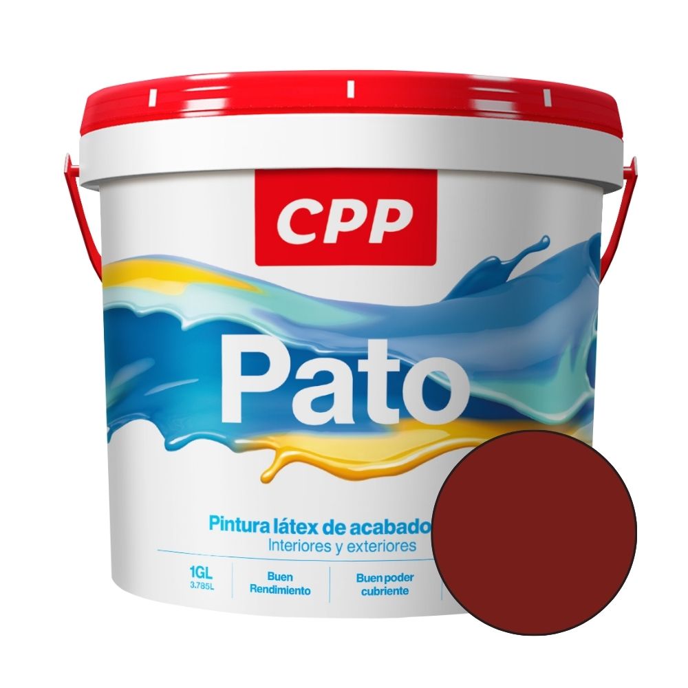 Pintura Látex Pato CPP Rojo Teja 1 galón