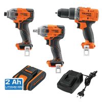Taladro + Llave + Atornillador de impacto + 1bat 20V Truper 103248-103252-103254-103240-12336