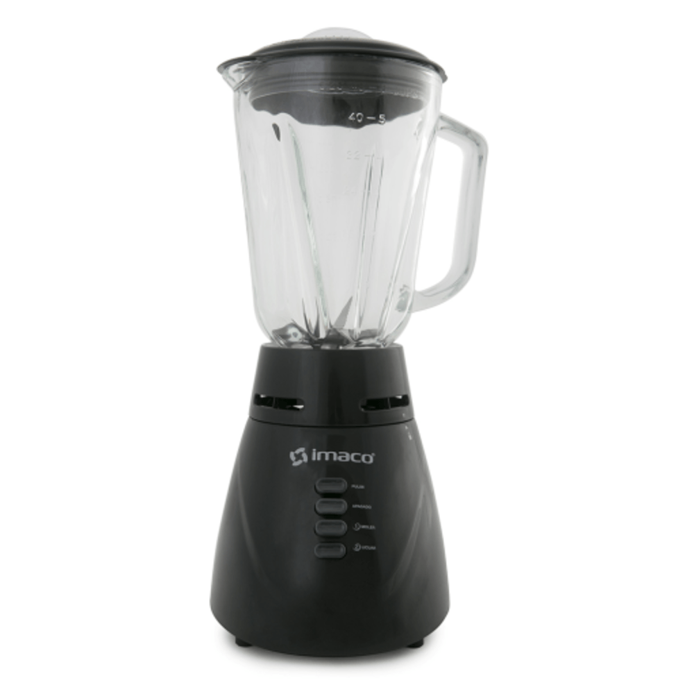Licuadora Imaco 1.25L con Vaso de Vidrio BL4125VN Negro