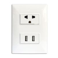 Tomacorriente + 2 Usb Kf Opalux