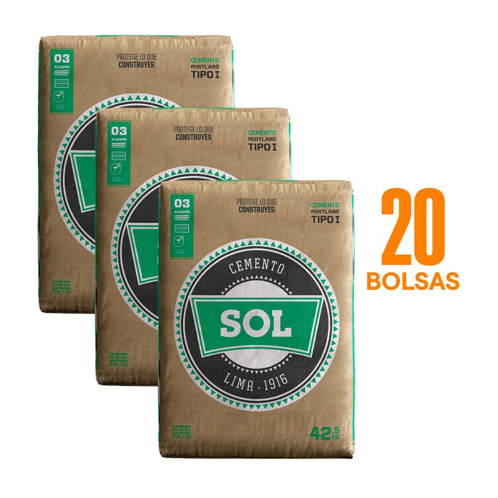 COMBO Sol: 20 Cementos Portland Tipo I 42.5 kg