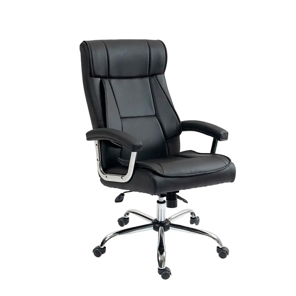 Silla Ergonómica Boreal Ve Cuero Negro Althea Confort