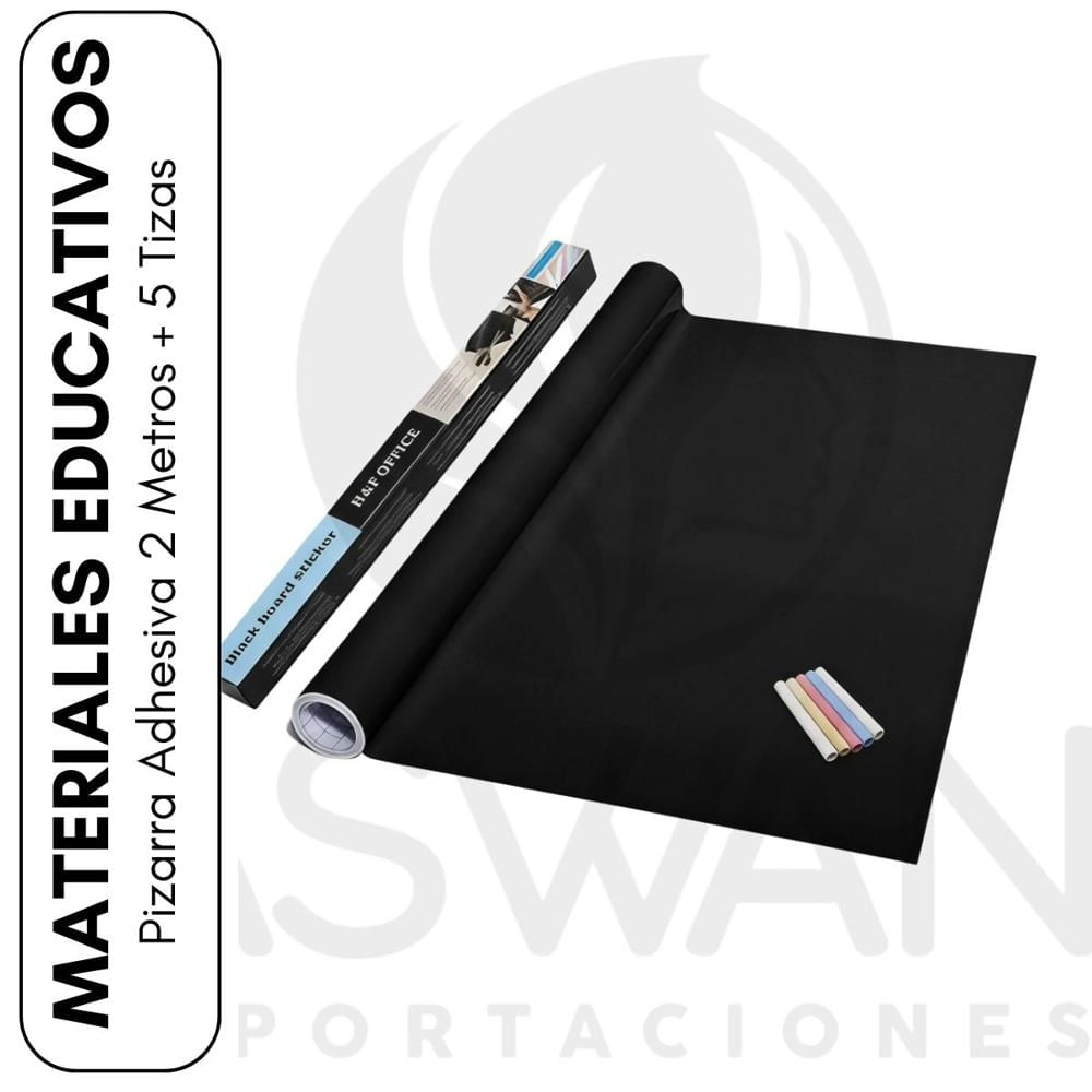 Pizarra Adhesiva 2 Metros + 5 Tizas