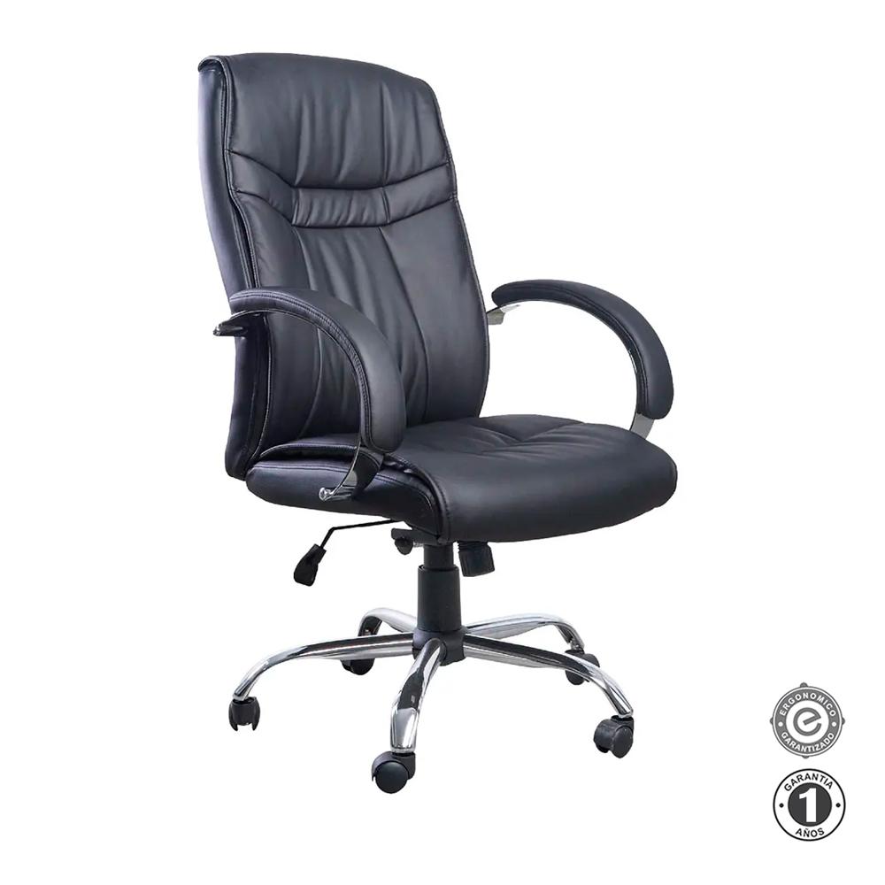 Silla Ergonómica Estilos Presidente Cuero Negro Althea Confort