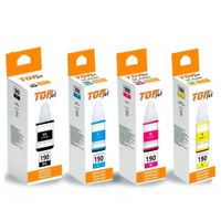 TINTA CANON GI-190 COMPATIBLE PACK DE 4 COLORES