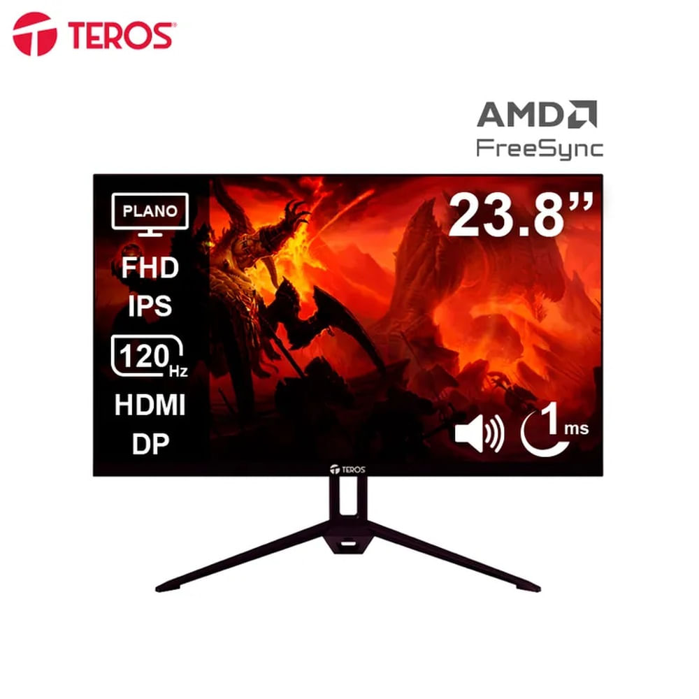 MONITOR PLANO TEROS TE-2415S 23.8 FHD IPS 120Hz 1ms HDMI