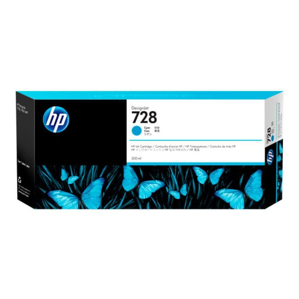 TINTA HP 728 F9K17A CYAN 300ML HP DesignJet T730 T830