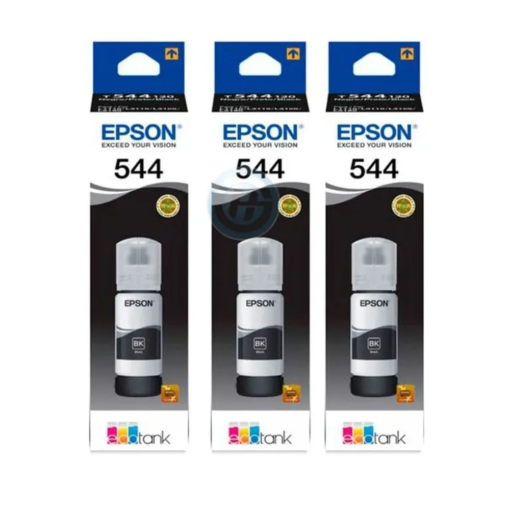TINTA EPSON 544 NEGRO PACK X 3 UNIDADES