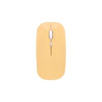 Mouse Inalámbrico RGBM-02 Bluetooth 2.4G RGB 1200DPI Amarillo Pastel
