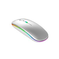 Mouse Inalámbrico RGBM-02 Bluetooth 2.4G RGB 1200DPI Blanco