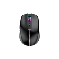 Mini Mouse Inalámbrico RGBM-01 Recargable BT RGB 2.4G Negro