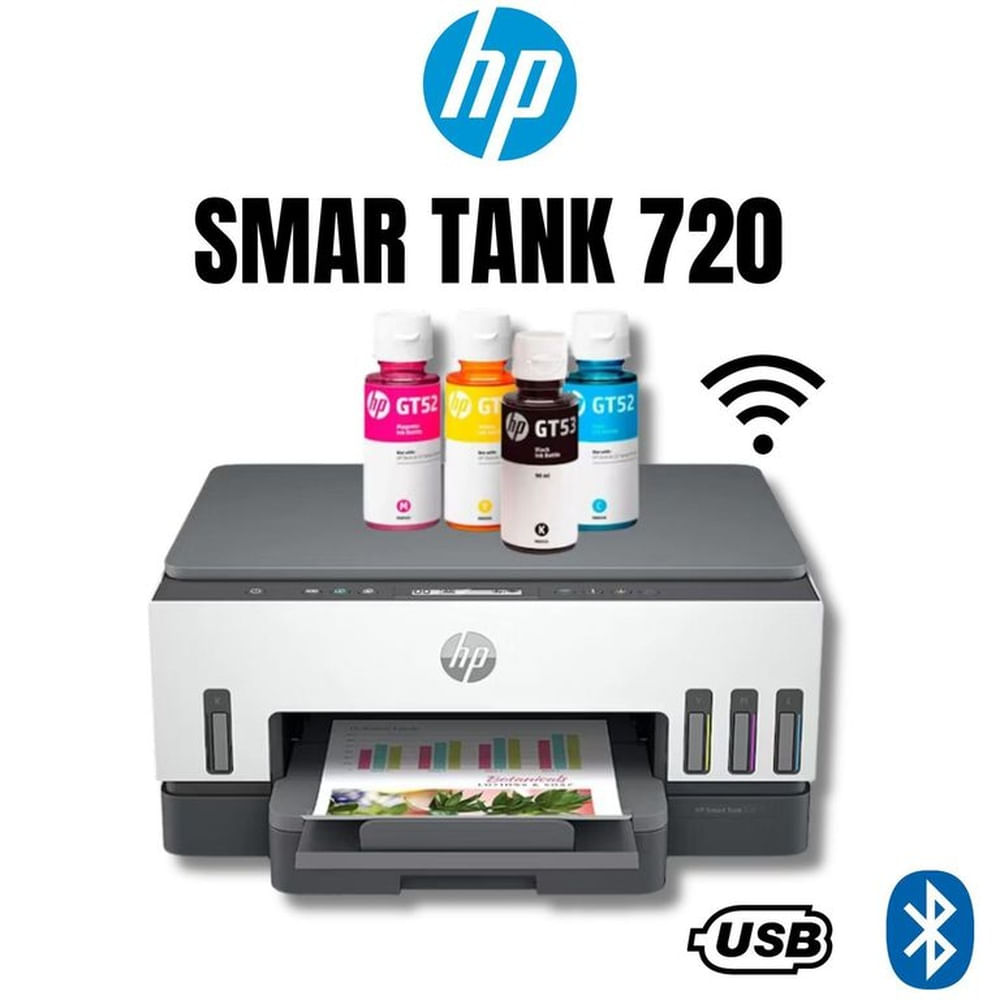 IMPRESORA MULTIFUNCIONAL HP SMART TANK 720 WIFI DUPLEX