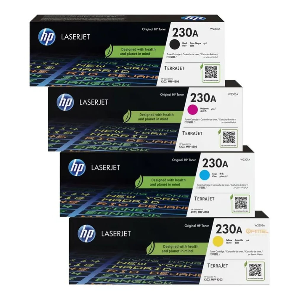 KIT TONER HP 230A COLORES PACK COMPLETO