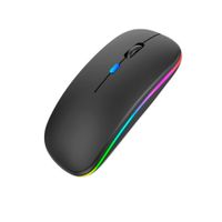Mouse Inalámbrico RGBM-02 Bluetooth 2.4G RGB 1200DPI Negro