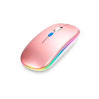 Mouse Inalámbrico RGBM-02 Bluetooth 2.4G RGB 1200DPI Rosa Gold