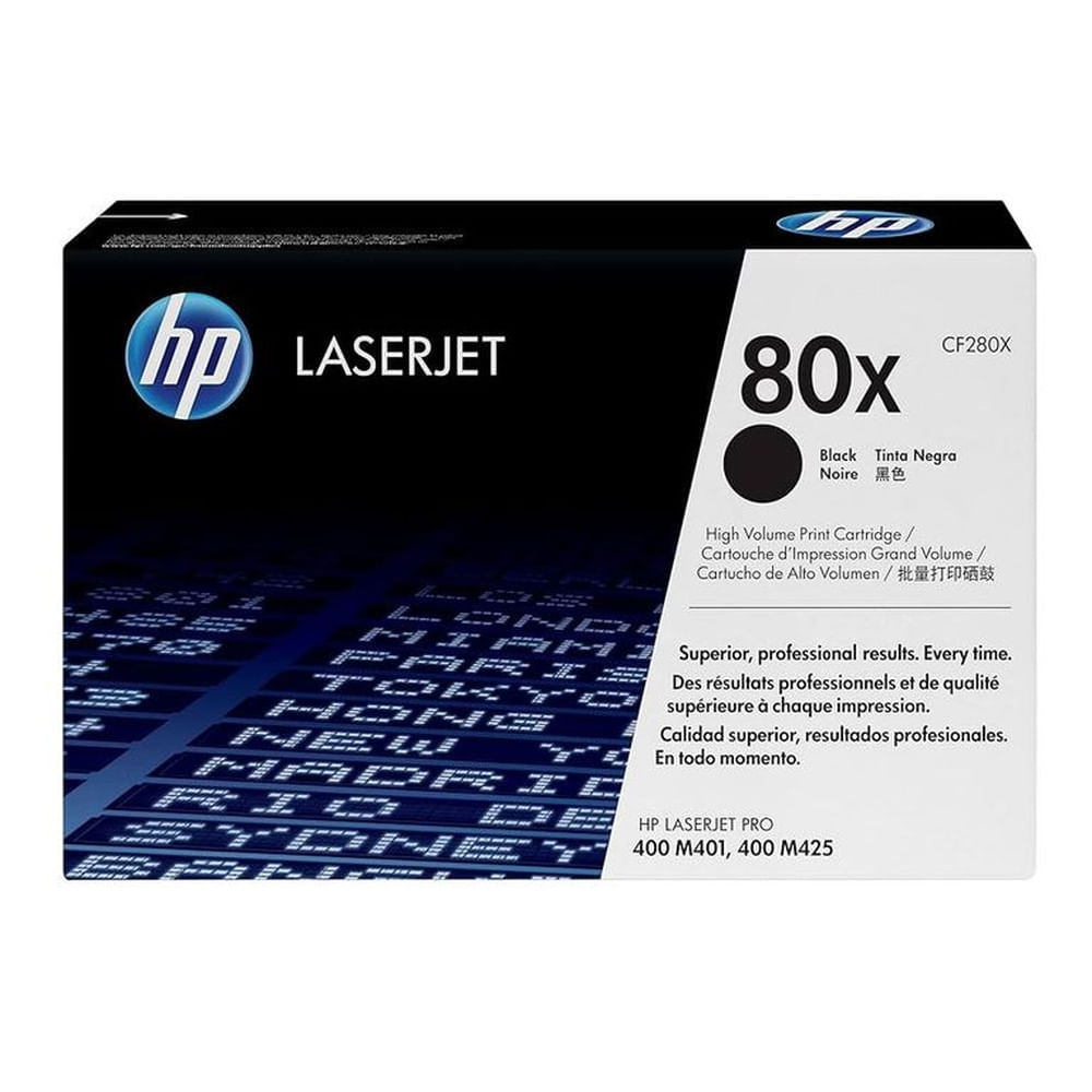 Toner HP 80X Negro CF280X LaserJet M401M425 6900 Pag