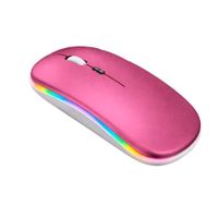 Mouse Inalámbrico RGBM-02 Bluetooth 2.4G RGB 1200DPI Rosado