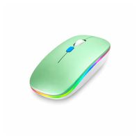 Mouse Inalámbrico RGBM-02 Bluetooth 2.4G RGB 1200DPI Turquesa