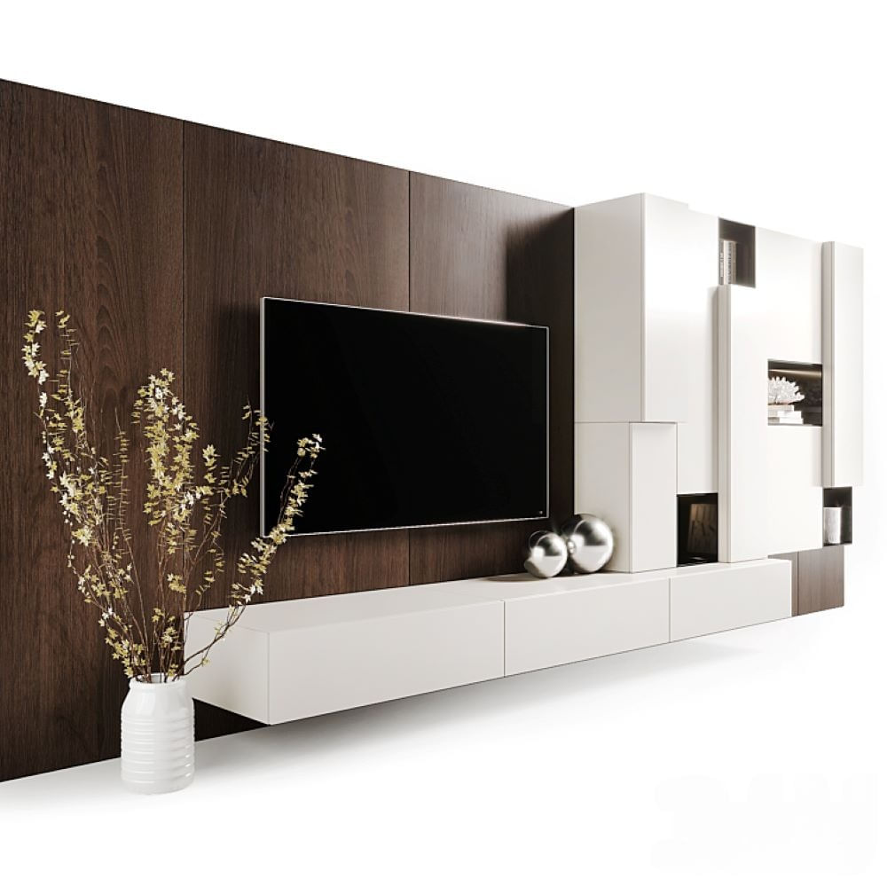 Centro de Entretenimiento Cleo - Marrón y Blanco