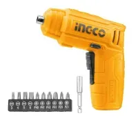 Atornillador destornillador inalambrico 10 puntillas magneticas INGCO Amarillo