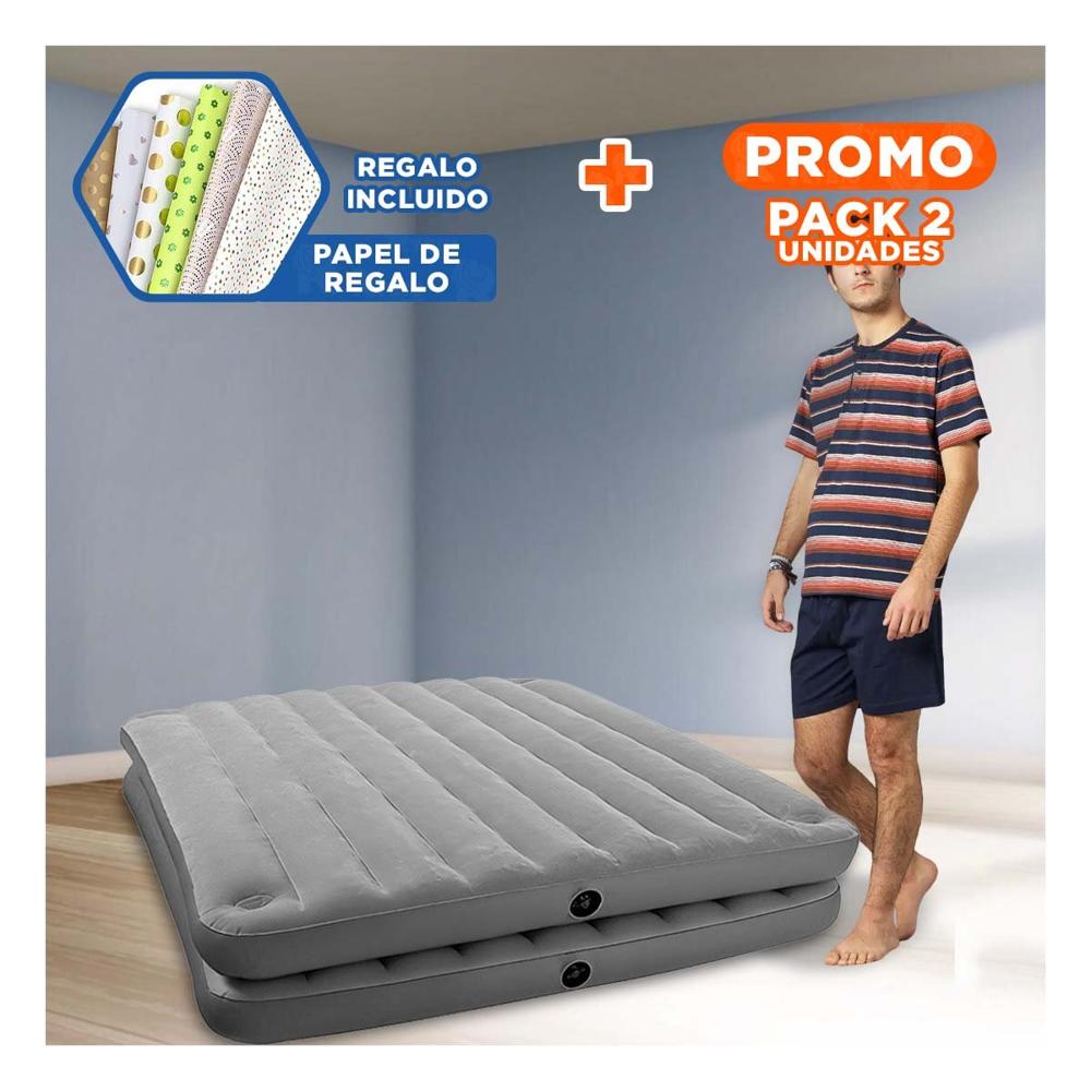 Pack2 Cama Inflable Portatil para Uso en Casa Y+Papel Regalo
