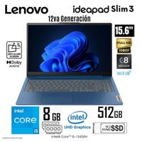 Laptop Lenovo Ideapad Slim 3 Intel Core i5 12450H 8GB RAM 512GB SSD WIN 11 HOME  - 83ER001CLM